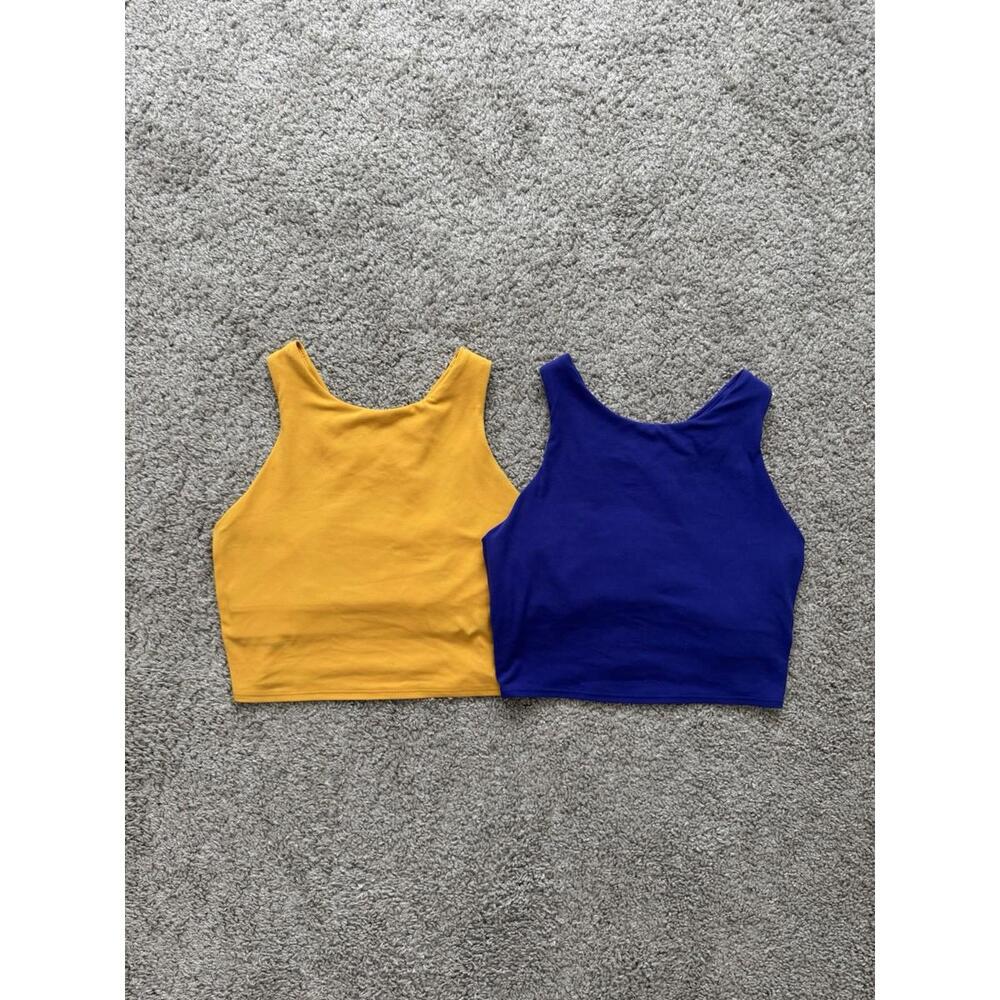Athleta Conscious Crop Tank Top Set of (2) Women’s XS Workout Preppy Performance